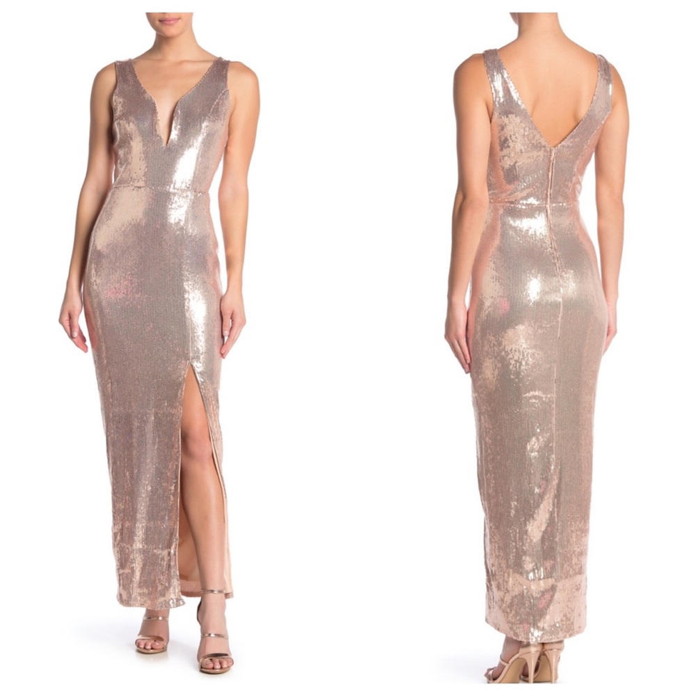 NWT Max + Ash Sequin Dress - Rose Gold